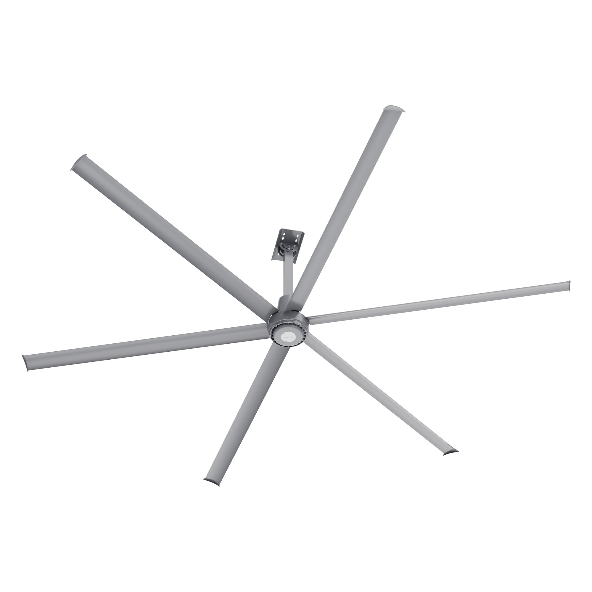 ZENON 12ft 6-Blade 120V Commercial HVLS Fan with Wall Control - Silver