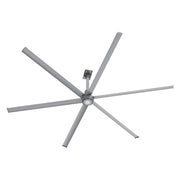 ZENON 12ft 6-Blade 120V Commercial HVLS Fan with Wall Control - Silver