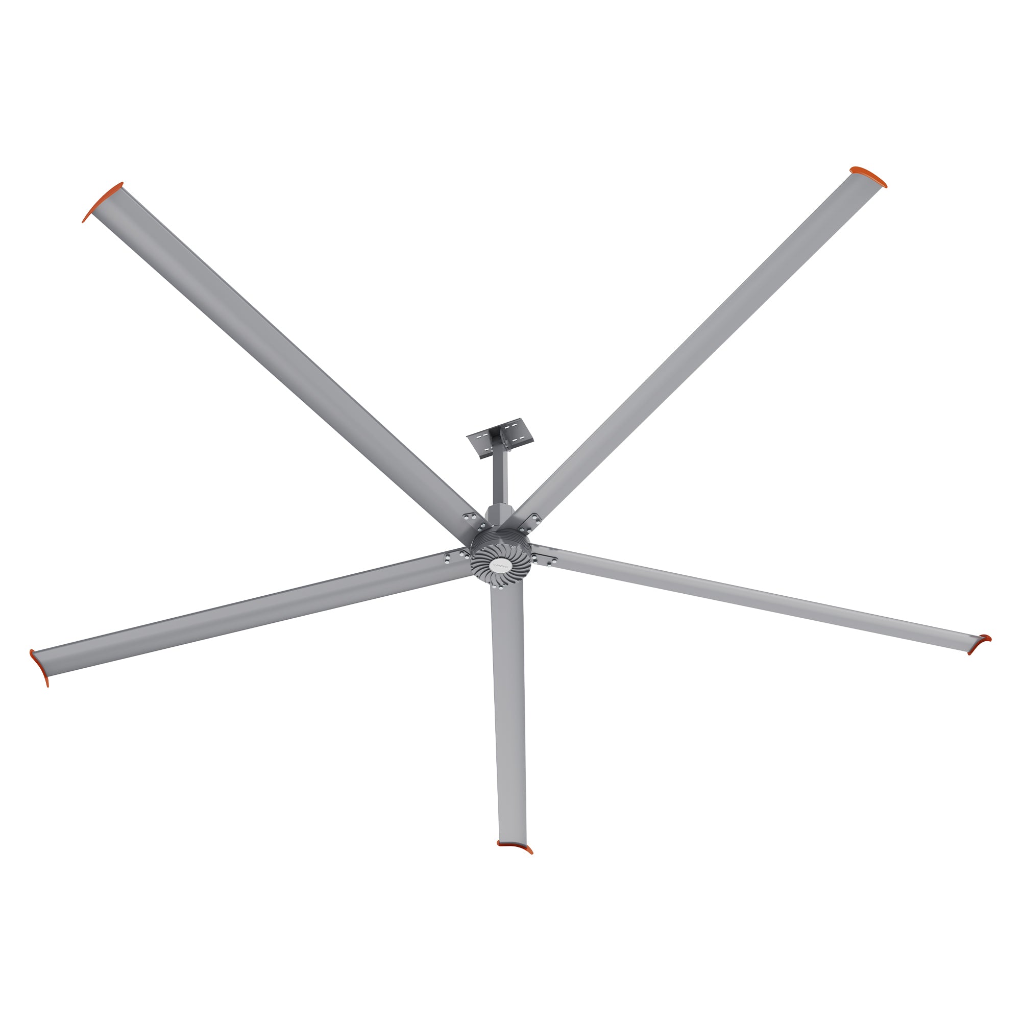MAKANI 16 ft 5-Blade 480V Industrial HVLS Fan with Wall Control - Silver