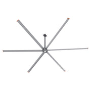 VISBY 22ft 6-Blade 480V Industrial HVLS Fan with Wall Control - Silver