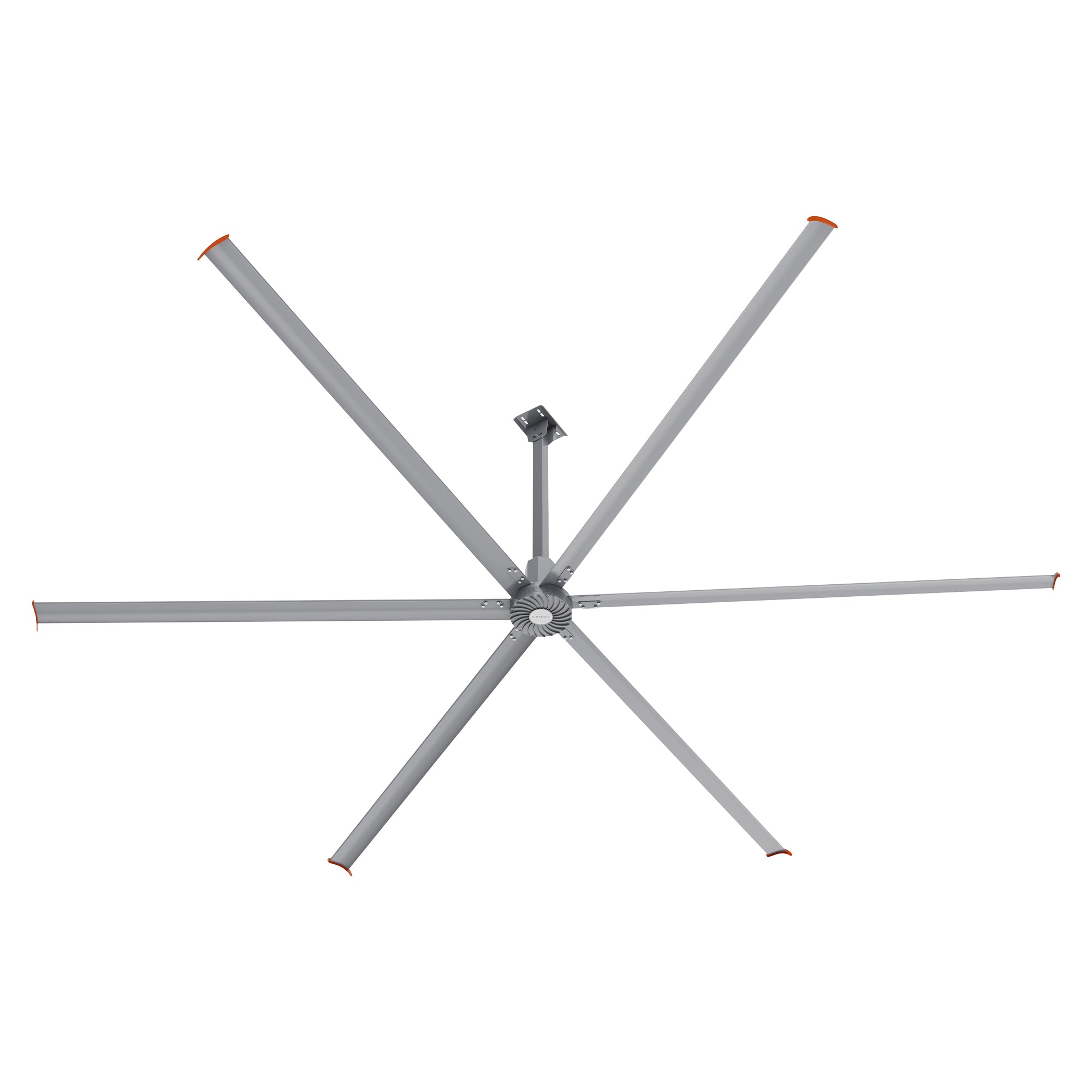 VISBY 22ft 6-Blade 480V Industrial HVLS Fan with Wall Control - Silver