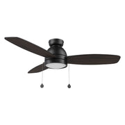 GREENWOOD 48" 3-Blade Flush Mount Ceiling Fan with LED Light & Pull Chain