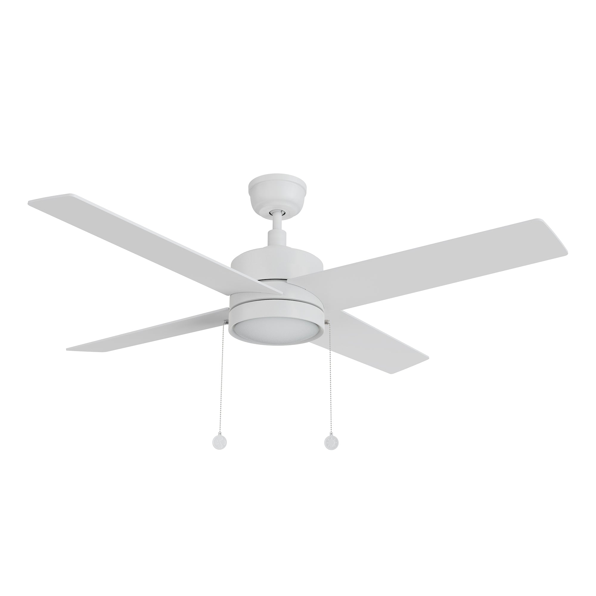 ASCOTT 52 inch 4-Blade Ceiling Fan with LED Light & Pull Chain