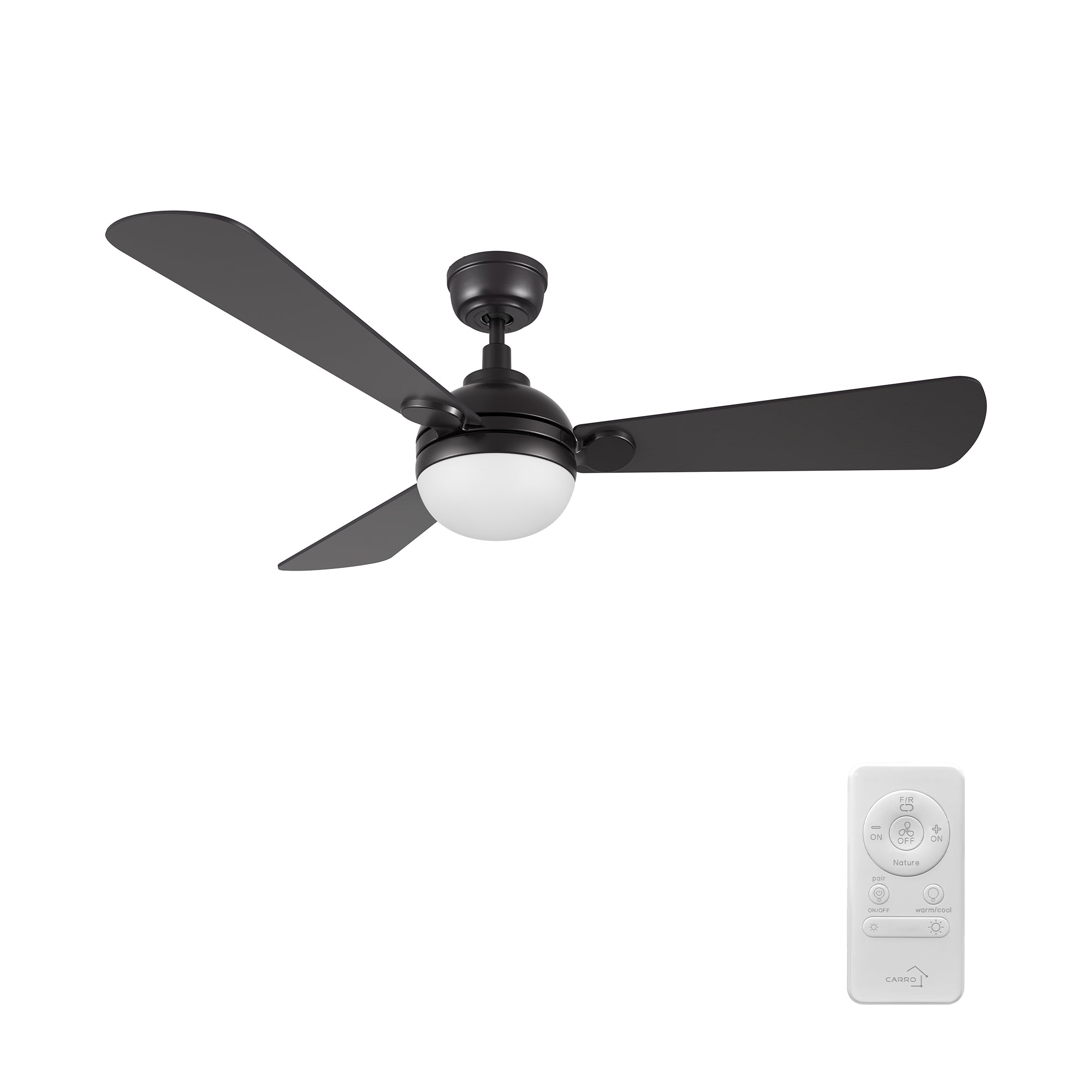 ZELDA 52 inch 3-Blade Ceiling Fan with LED Light & Remote