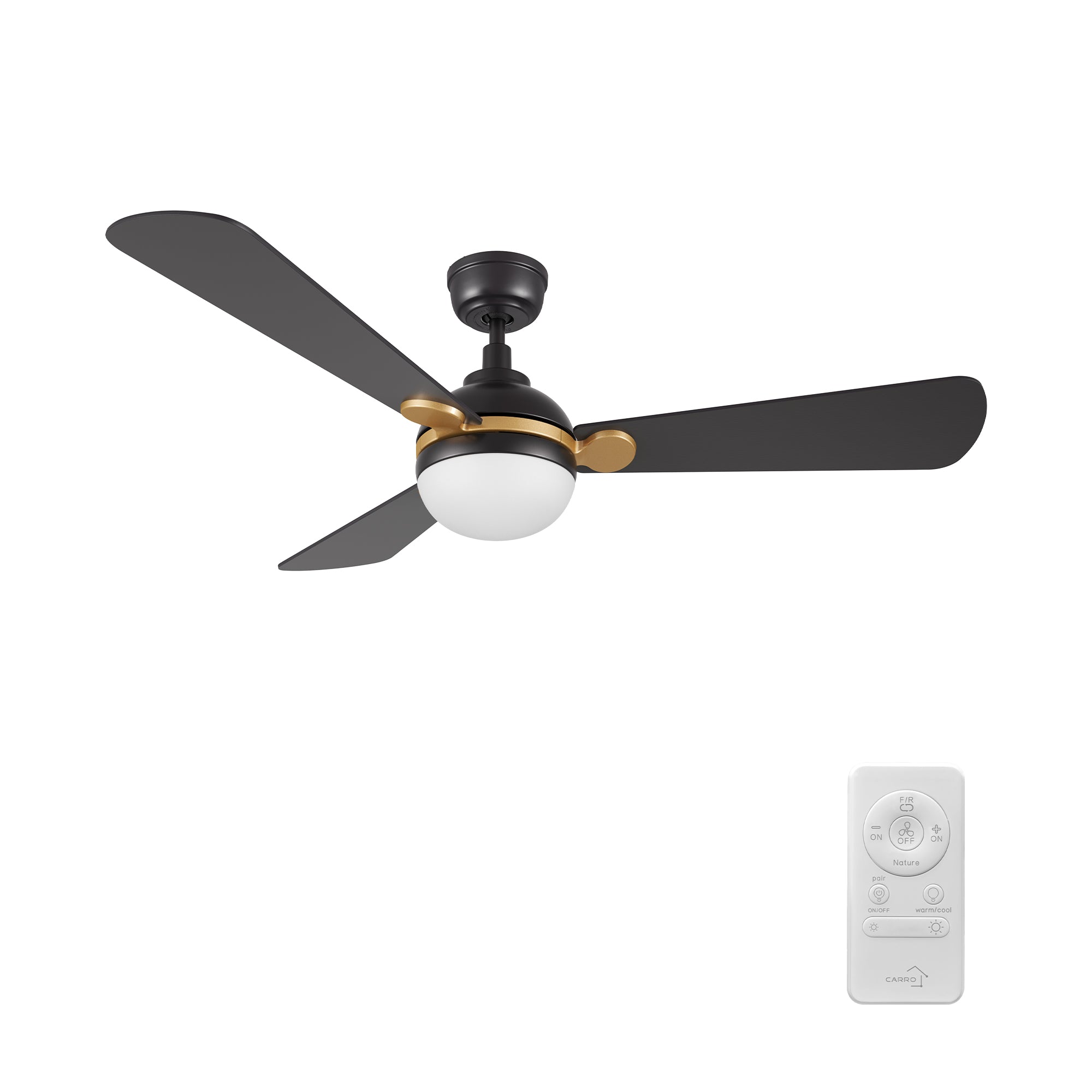 ZELDA 52 inch 3-Blade Ceiling Fan with LED Light & Remote