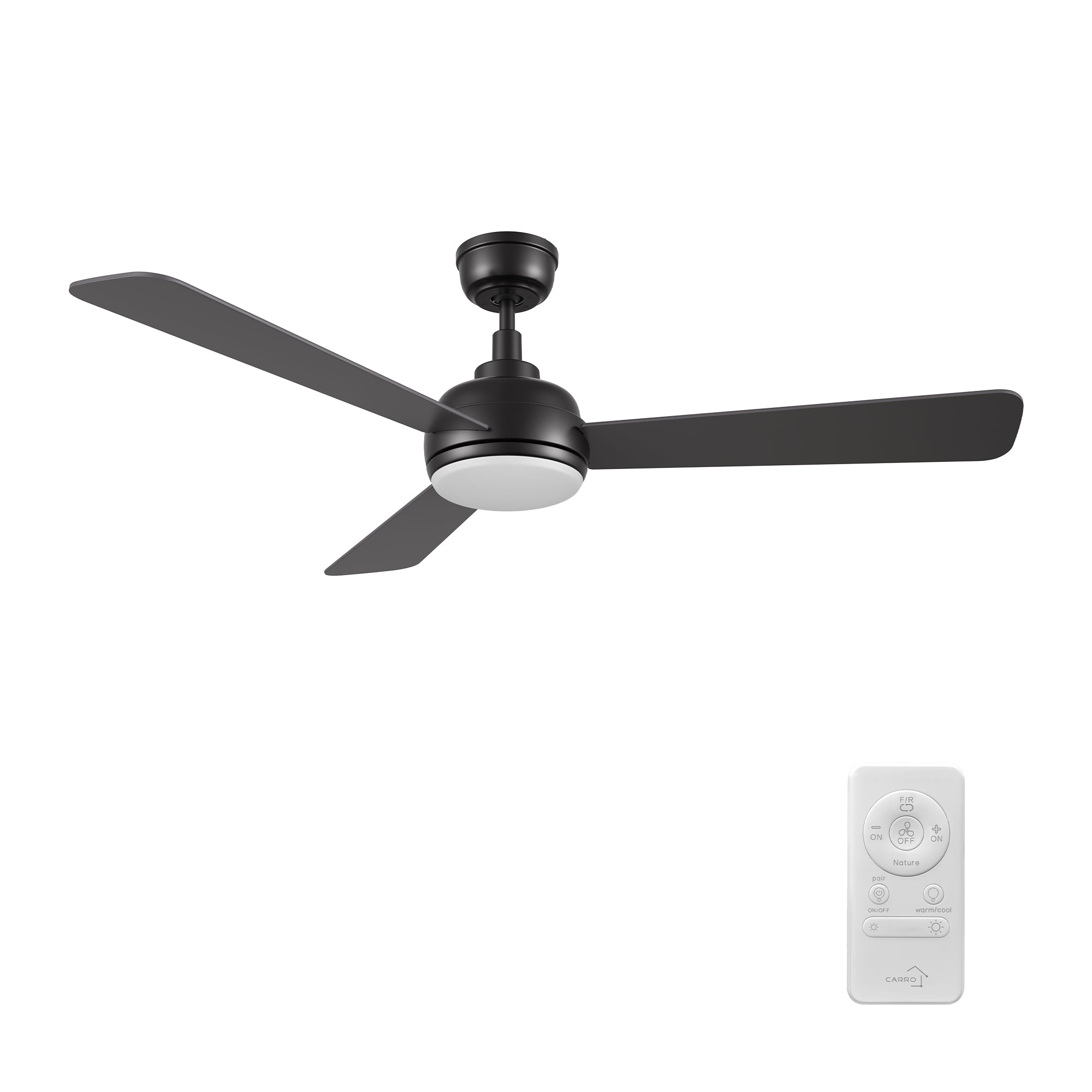TRYTON 52 inch 3-Blade Ceiling Fan with LED Light & Remote