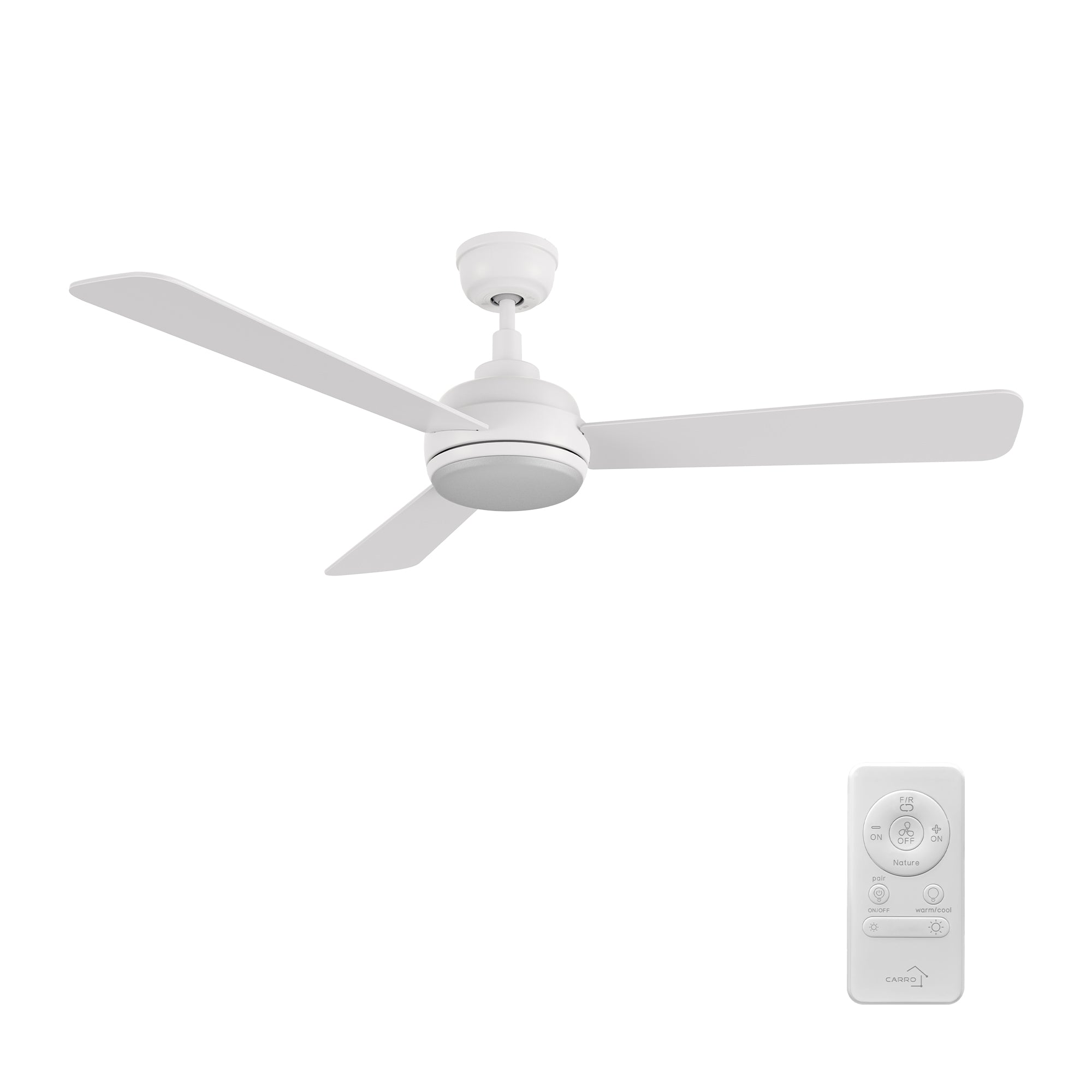 TRYTON 52 inch 3-Blade Ceiling Fan with LED Light & Remote