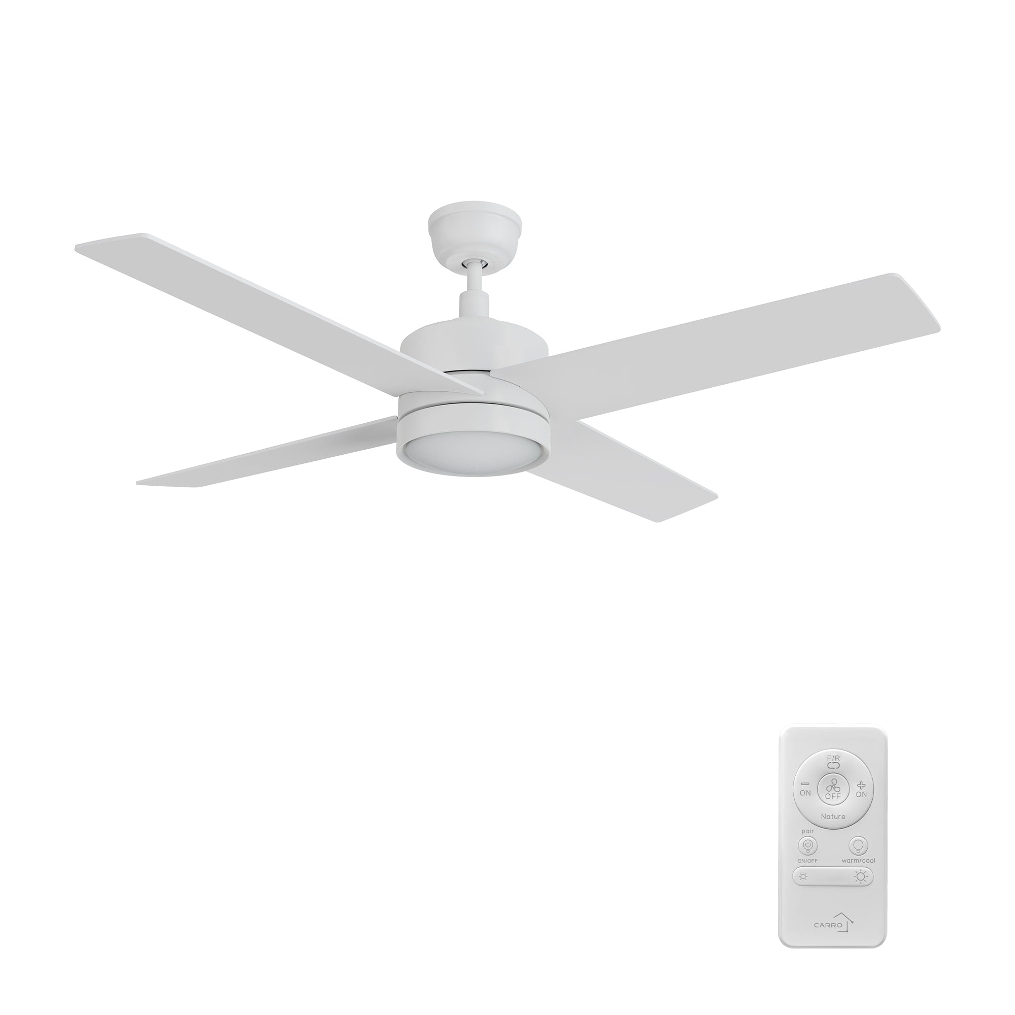 SANTANA 52 inch 4-Blade Ceiling Fan with LED Light & Remote