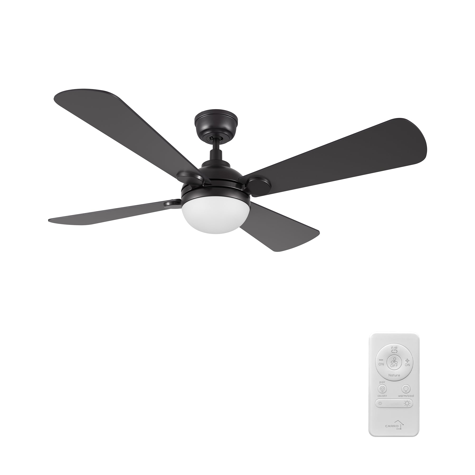 ZELDA 52 inch 4-Blade Ceiling Fan with LED Light & Remote