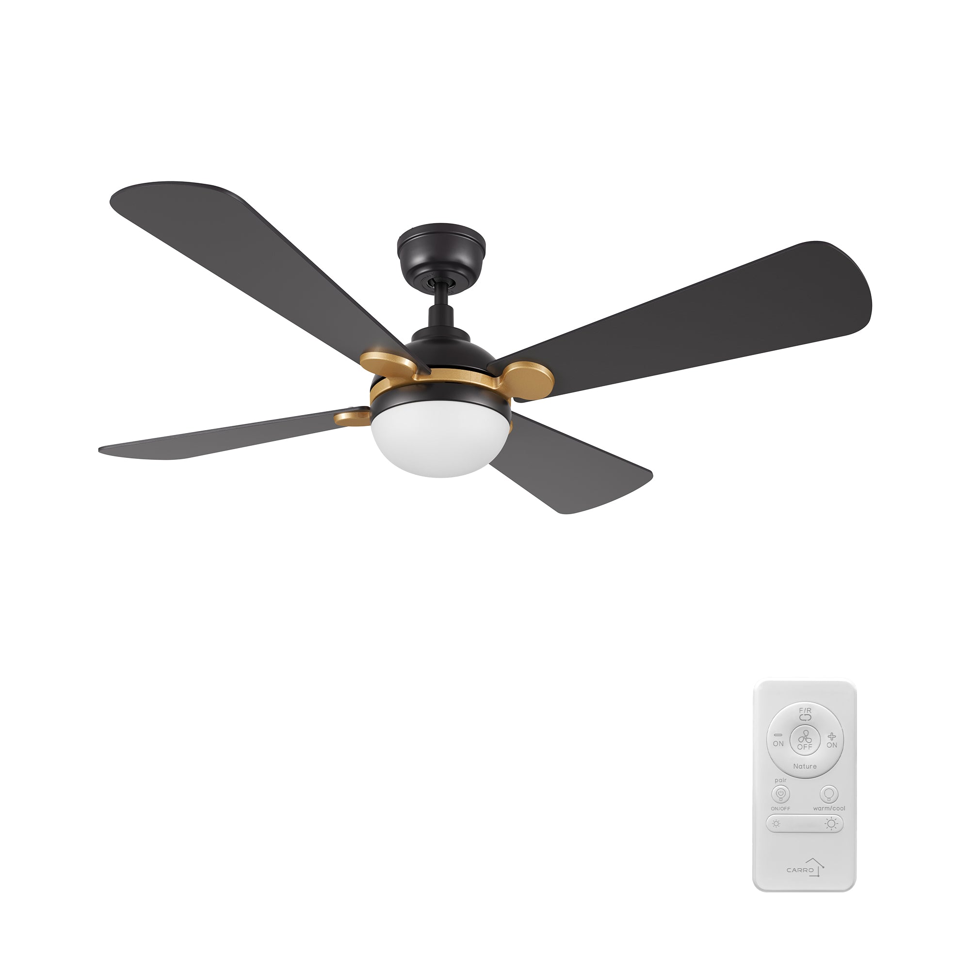 ZELDA 52 inch 4-Blade Ceiling Fan with LED Light & Remote