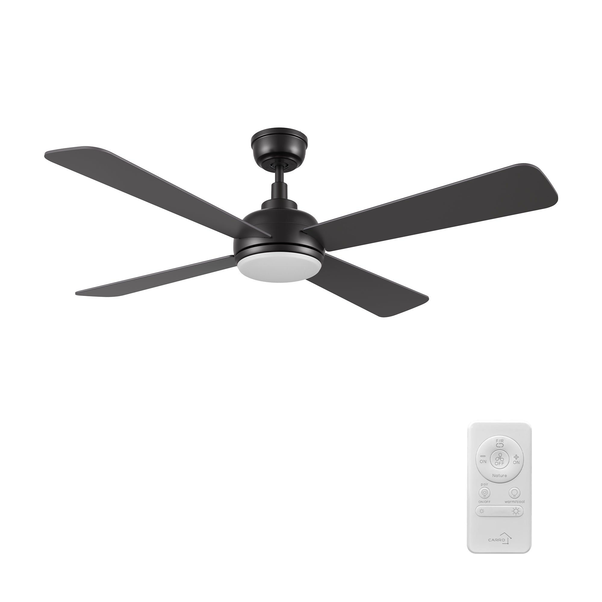 TRYTON 52 inch 4-Blade Ceiling Fan with LED Light & Remote