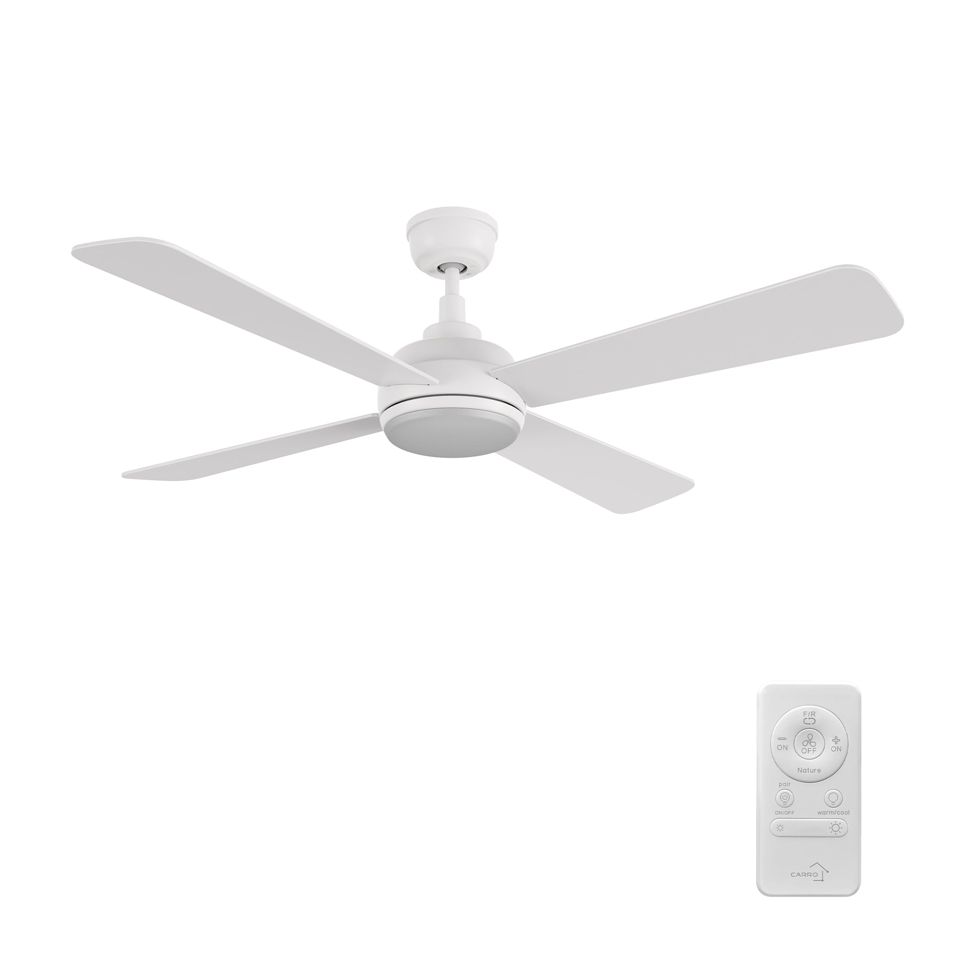 TRYTON 52 inch 4-Blade Ceiling Fan with LED Light & Remote