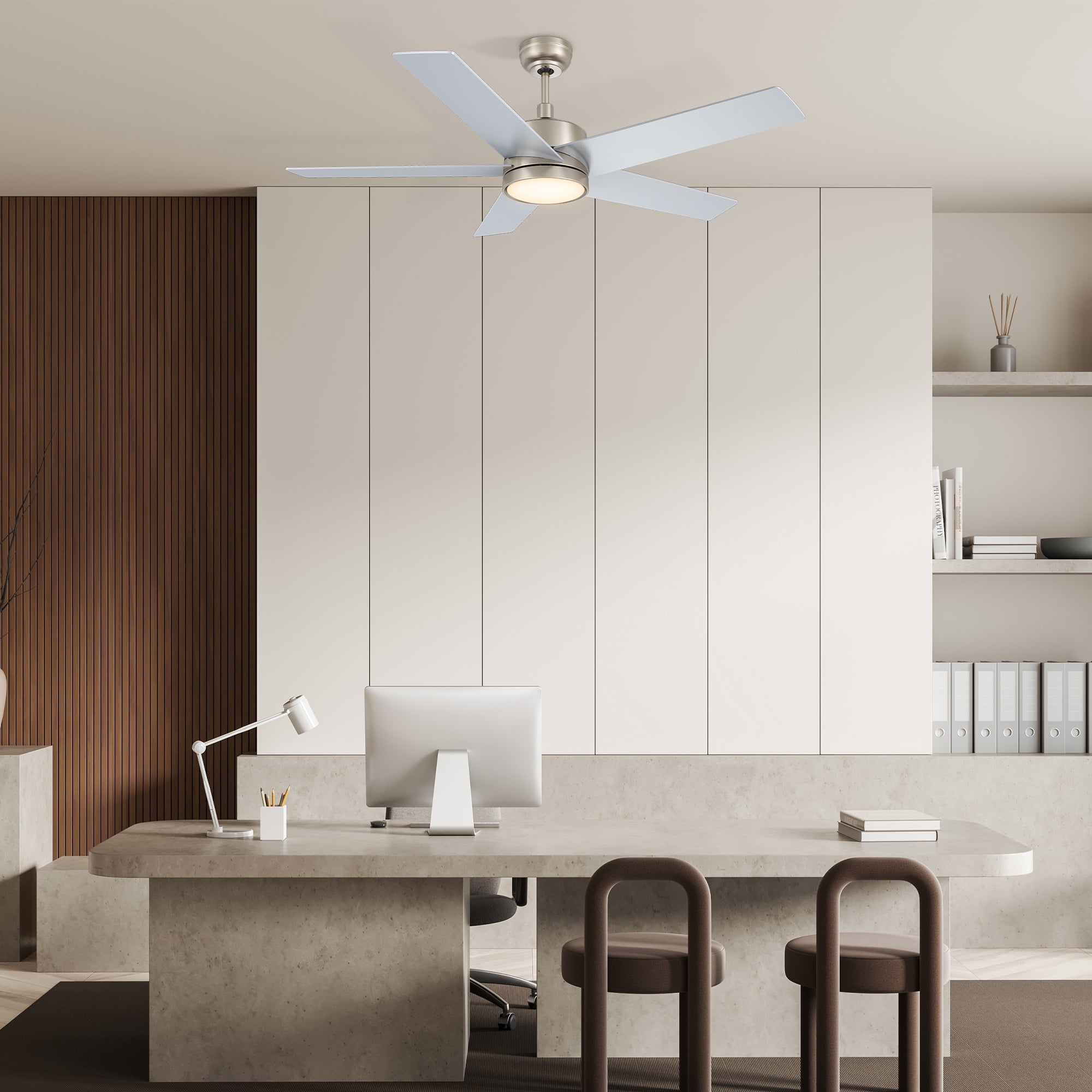 SANTANA 52 inch 5-Blade Ceiling Fan with LED Light & Remote