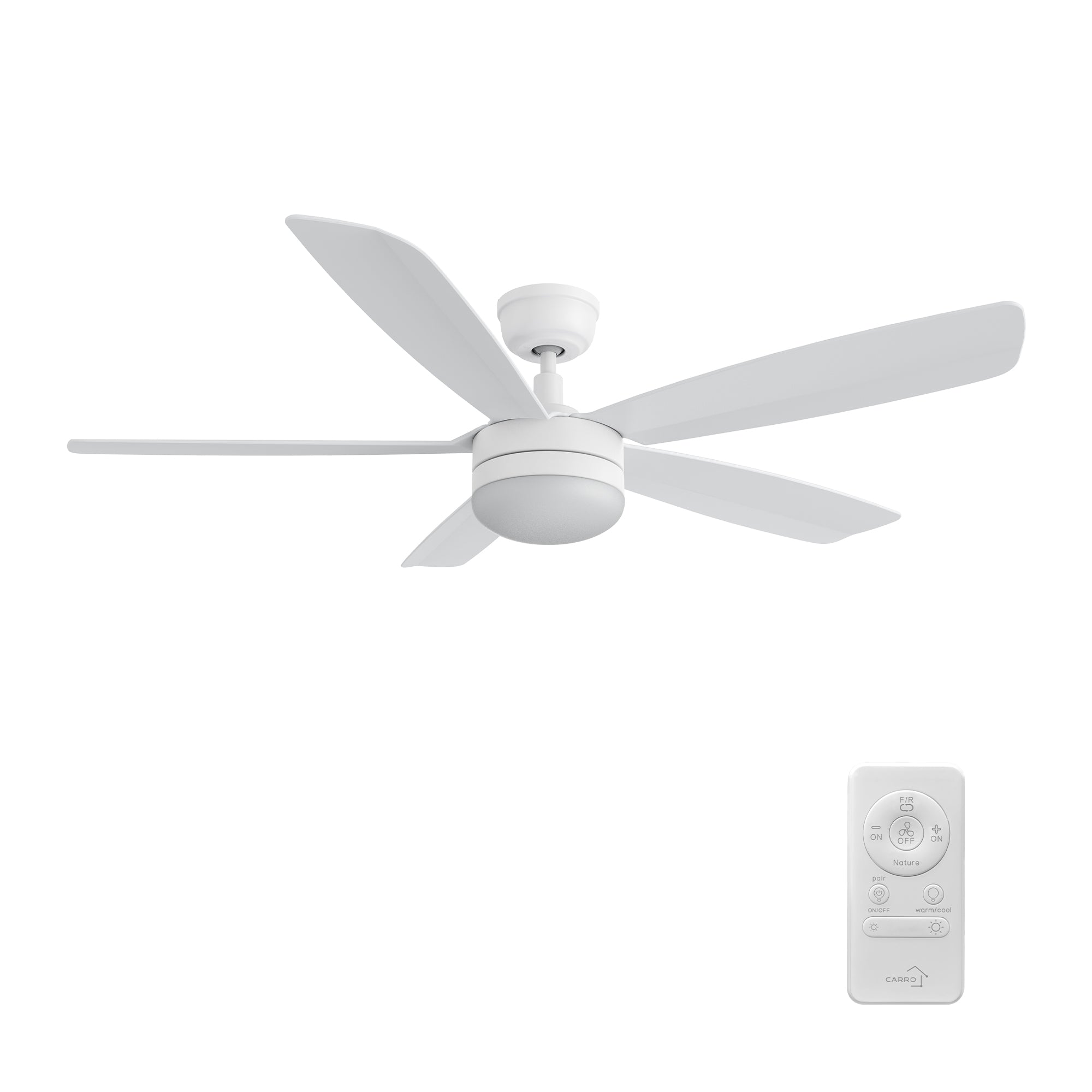 VARA 52 inch 5-Blade Ceiling Fan with LED Light & Remote