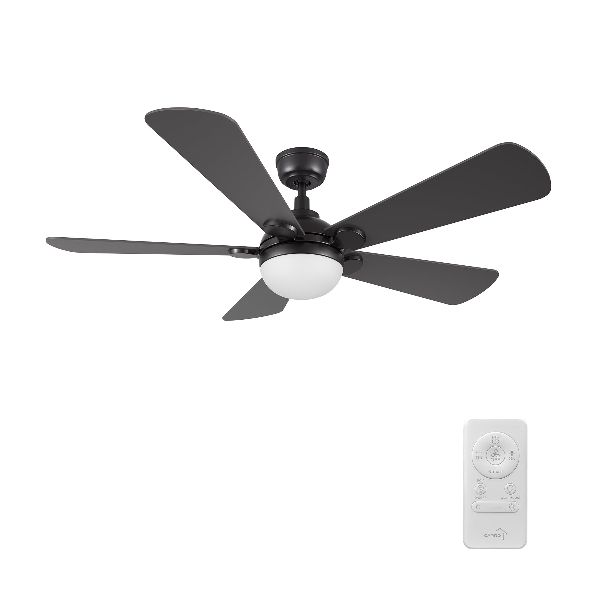 ZELDA 52 inch 5-Blade Ceiling Fan with LED Light & Remote