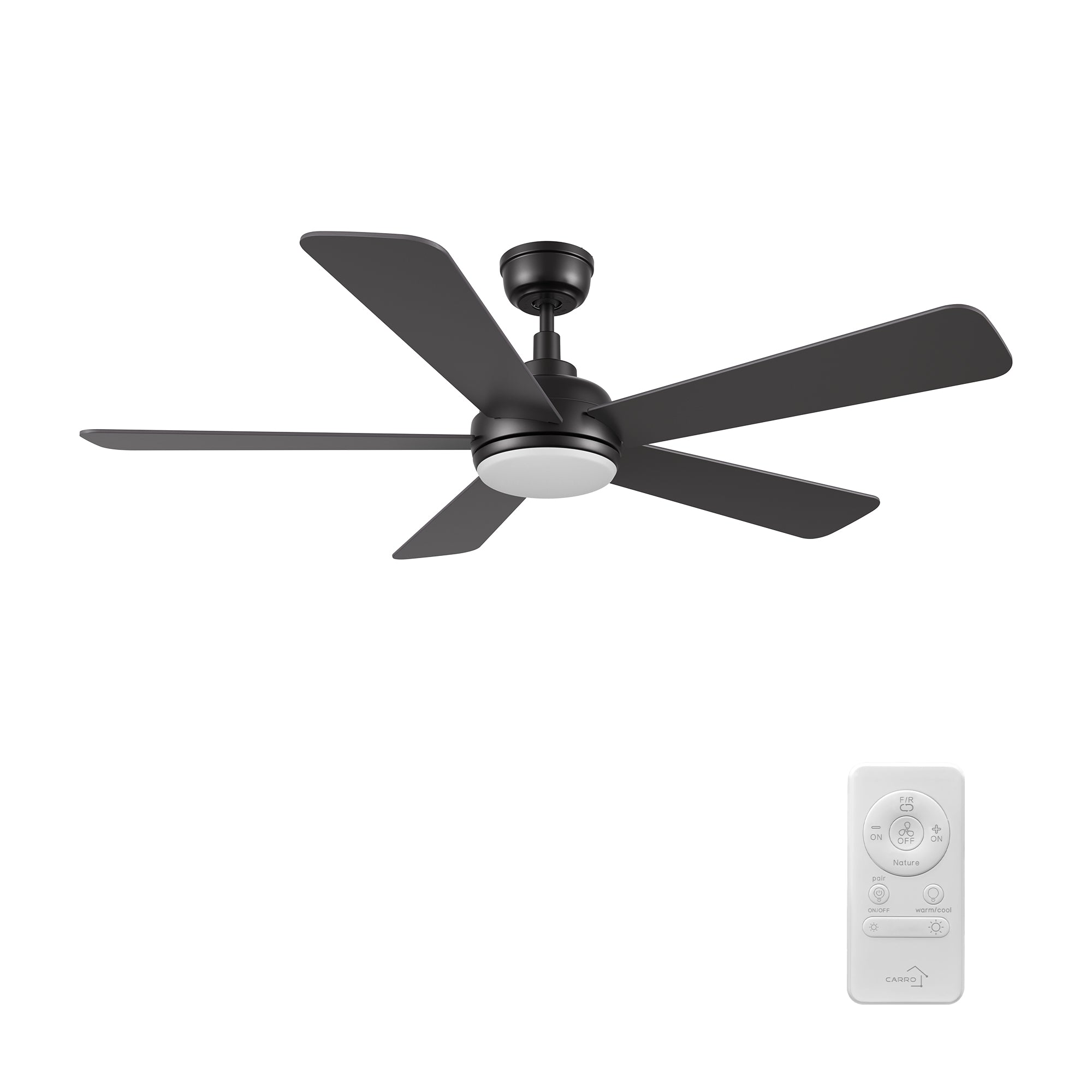 TRYTON 52 inch 5-Blade Ceiling Fan with LED Light & Remote
