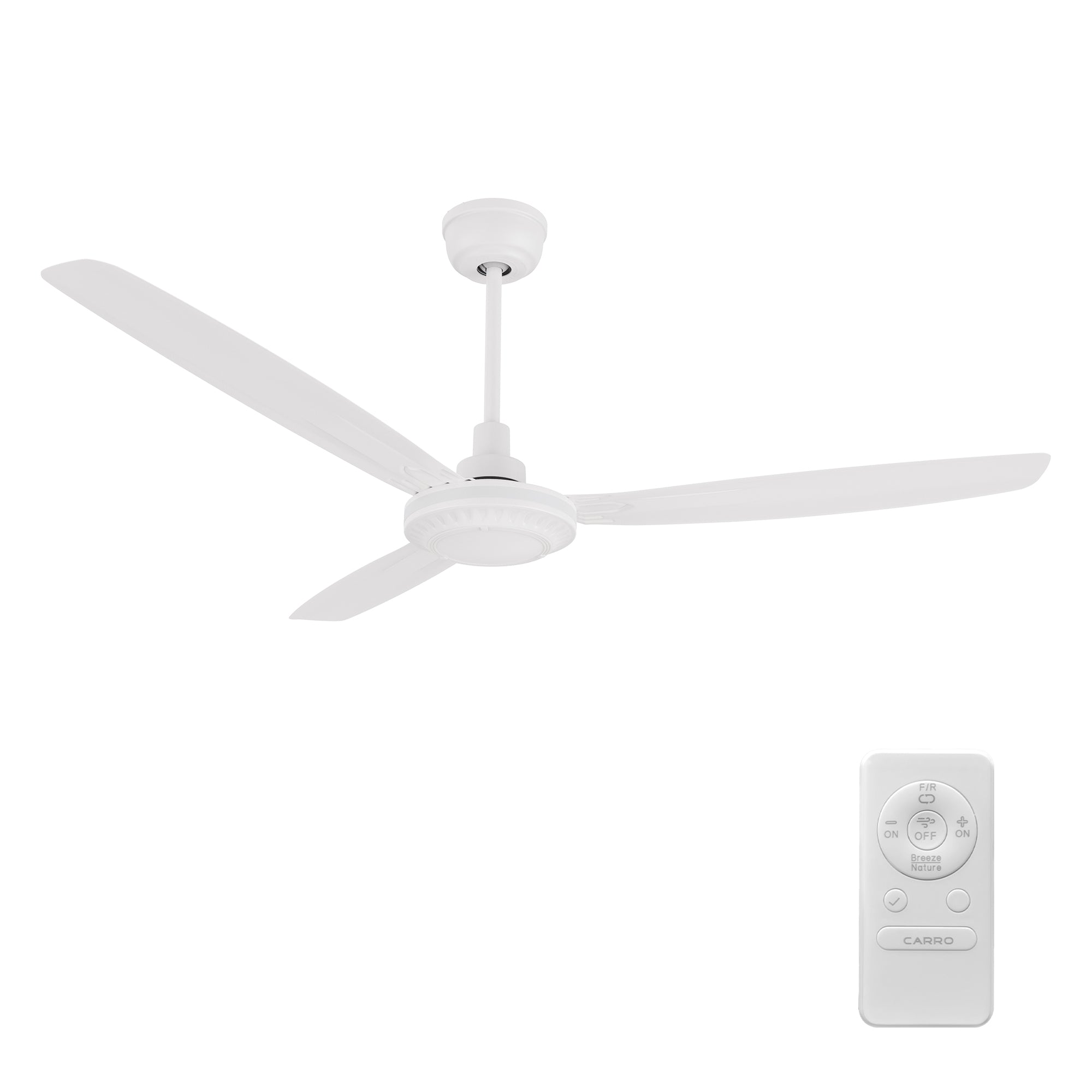 OBERON 56 inch 3-Blade No Light Ceiling Fan with Remote