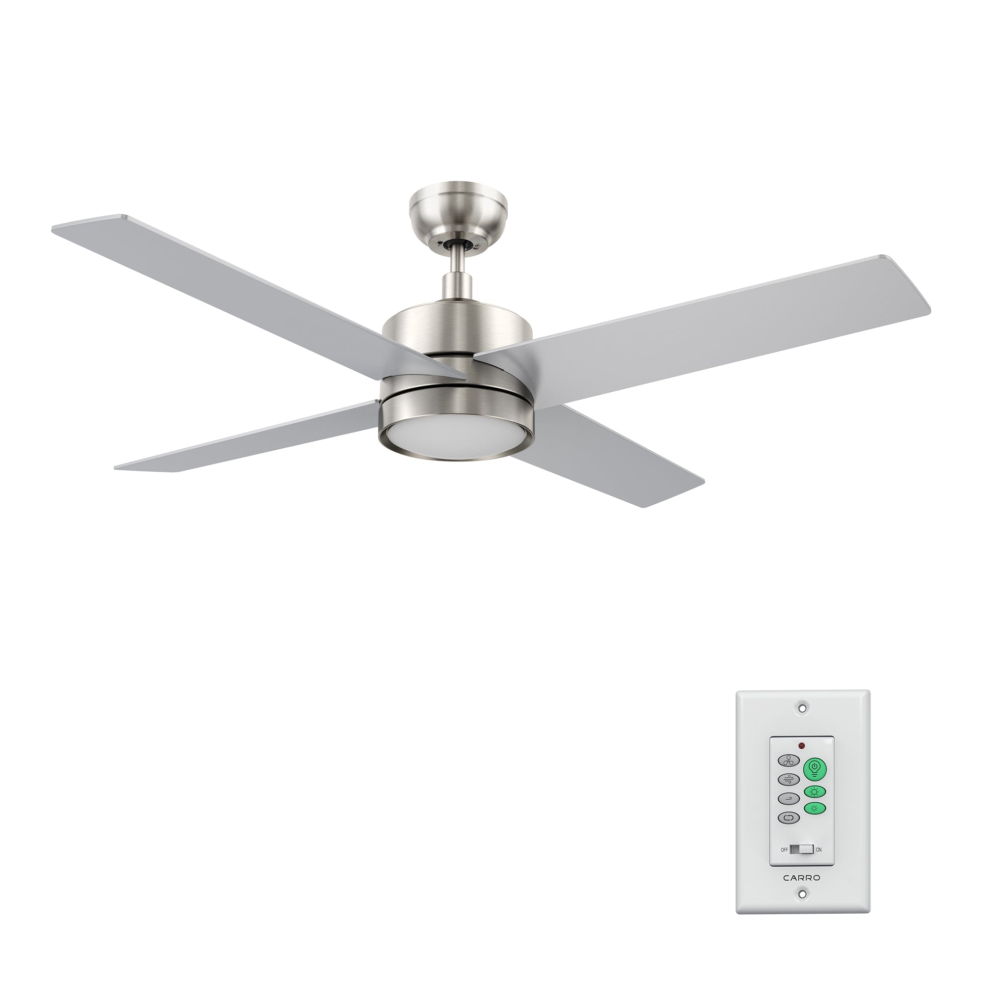 SANTANA 52 inch 4-Blade Ceiling Fan with LED Light & Wall Control