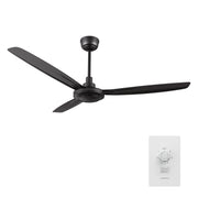 OBERON 56 inch 3-Blade No Light Ceiling Fan with Wall Control