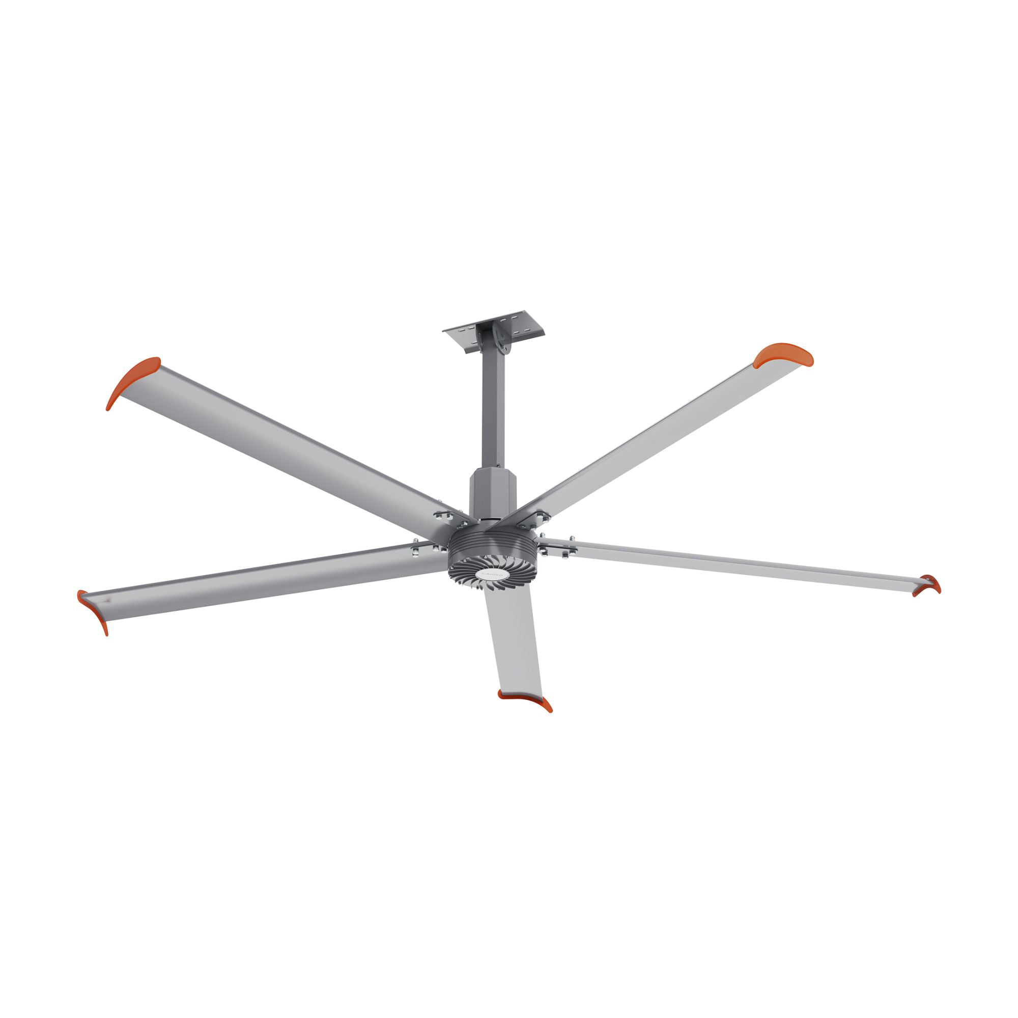 MAKANI 10ft 5-Blade 480V Industrial HVLS Fan with Wall Control - Silver
