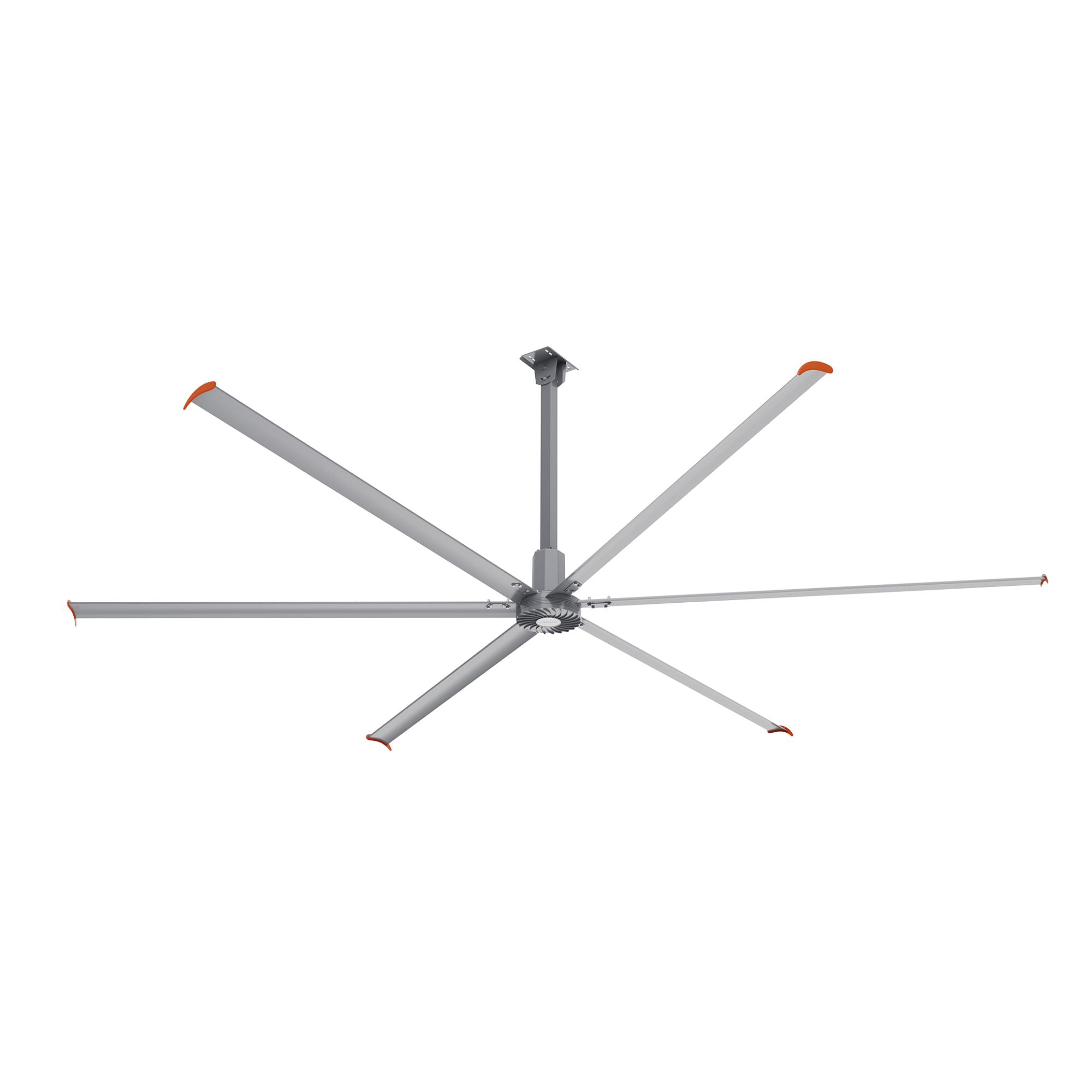 VISBY  20ft 6-Blade 480V Industrial HVLS Fan with Wall Control - Silver