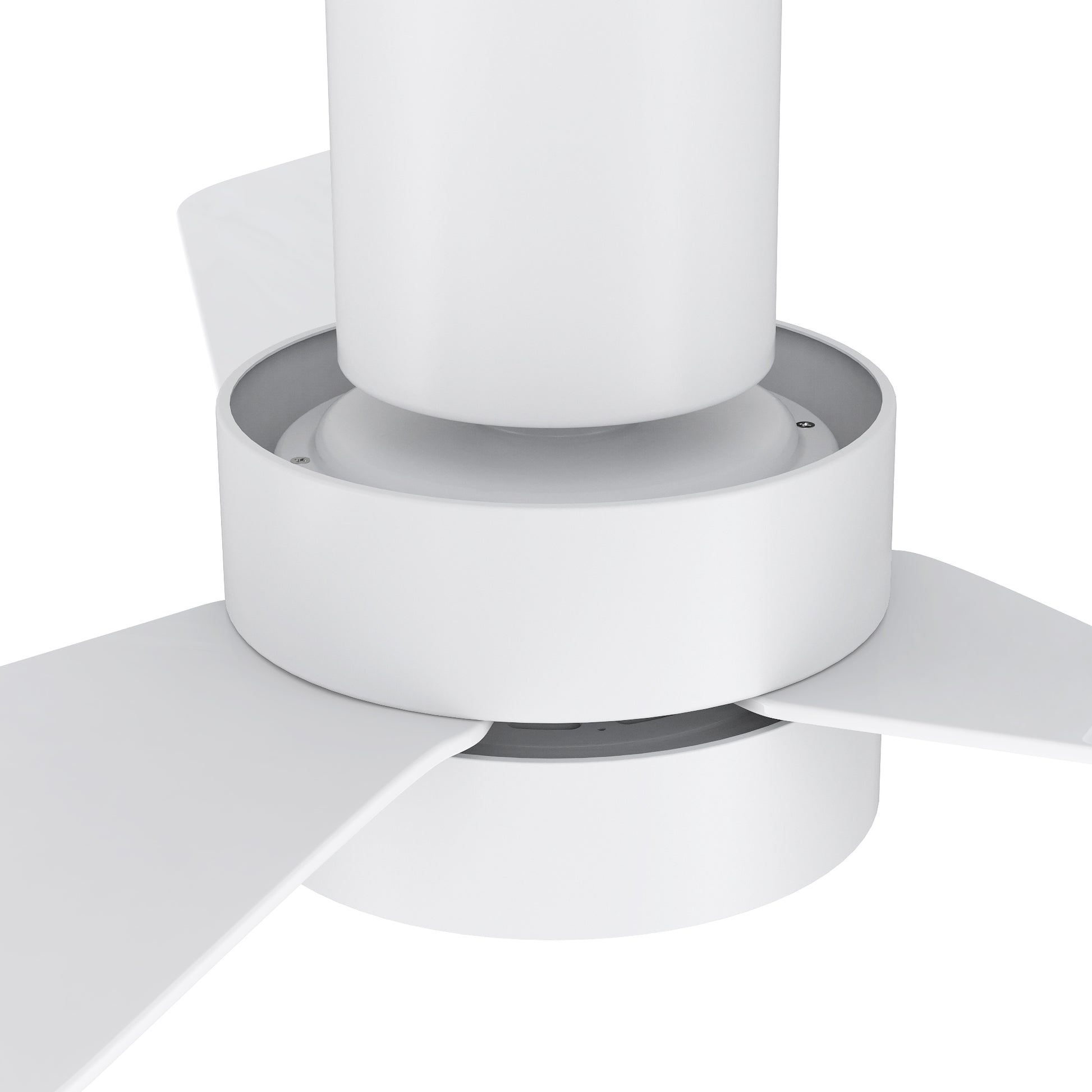 Carro PORTER 44 inch 3-Blade Flush Mount Smart Ceiling Fan with LED Light Kit & Remote- White/White