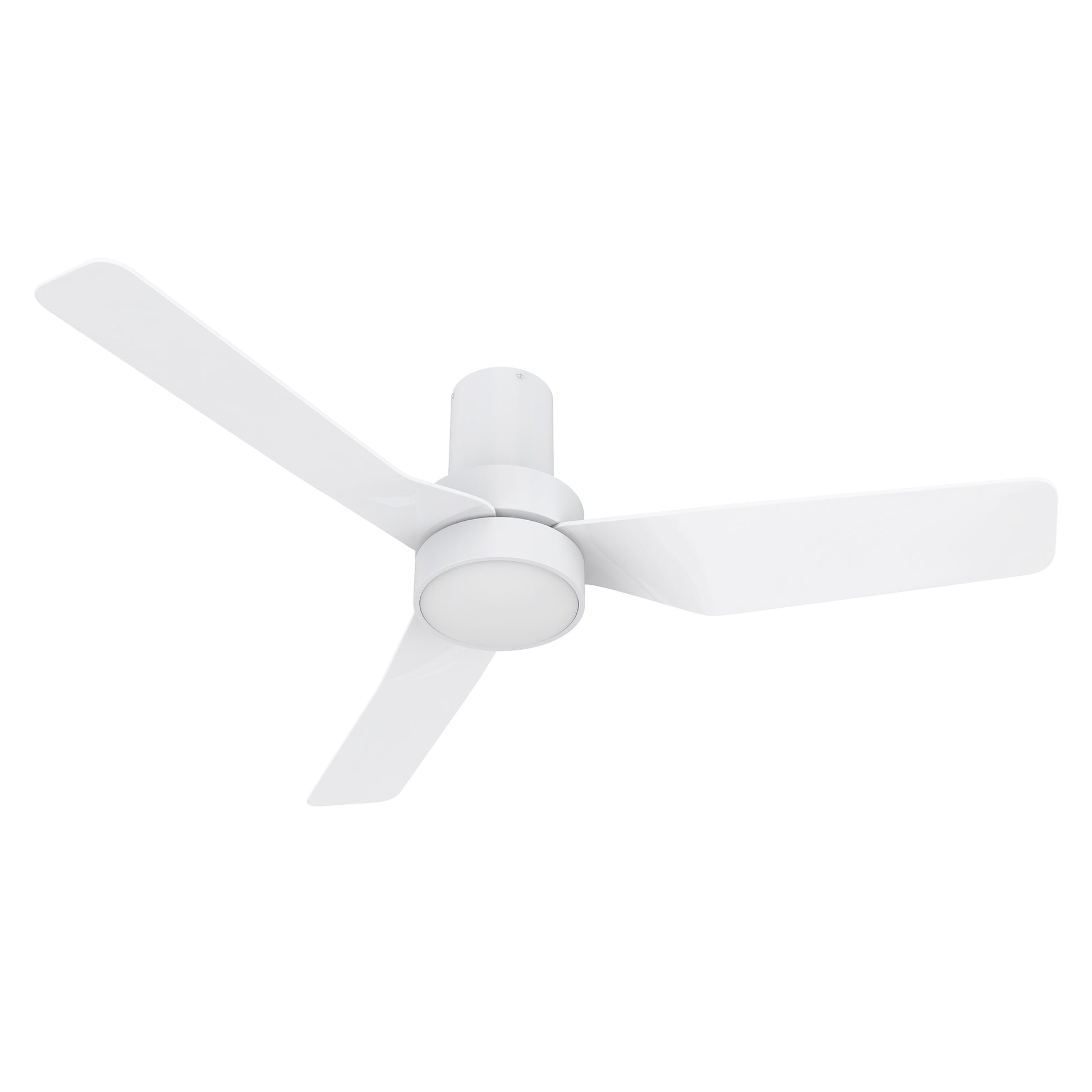 Carro PORTER 44 inch 3-Blade Flush Mount Smart Ceiling Fan with LED Light Kit & Remote- White/White