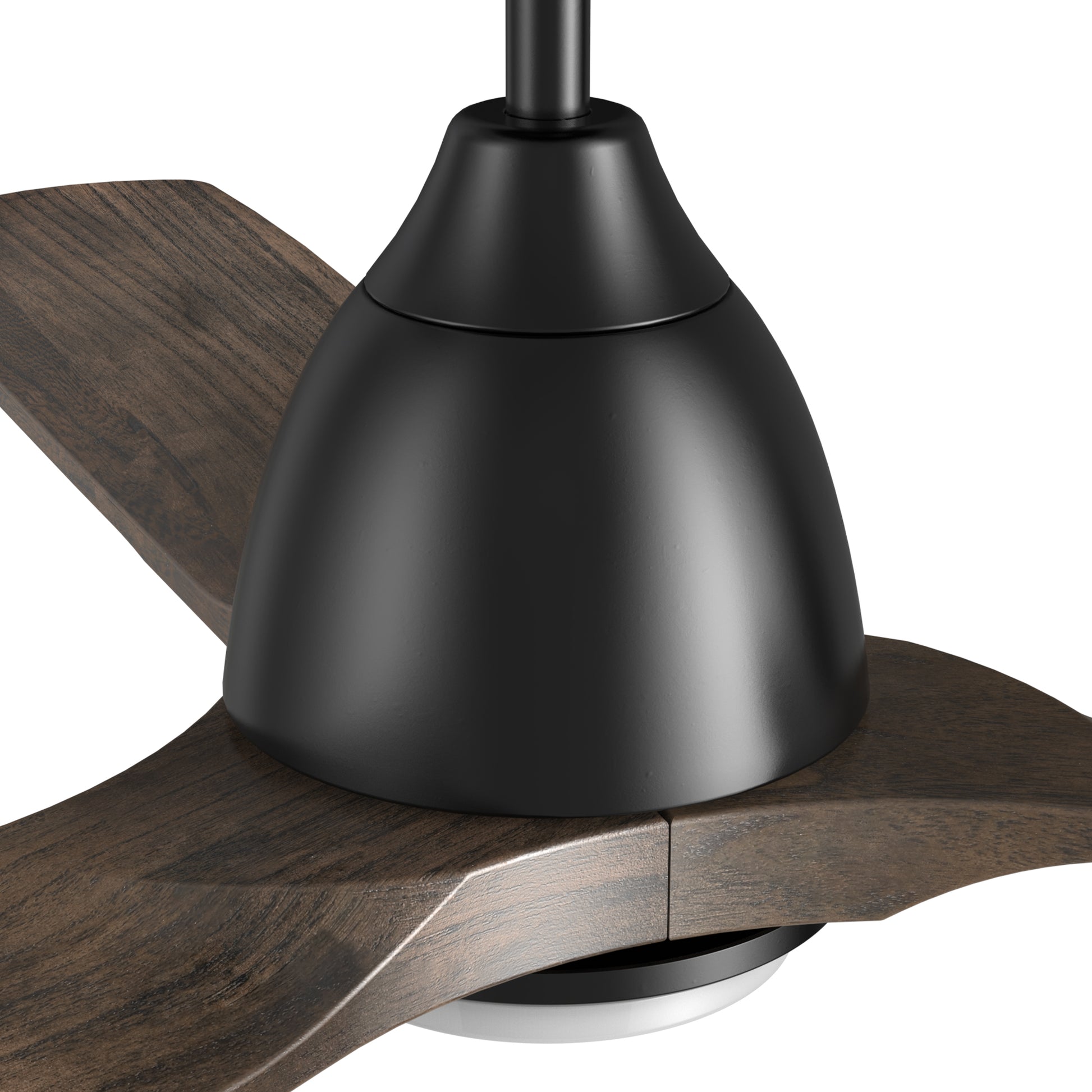 Carro RILEY 48 inch 3-Blade Smart Ceiling Fan with LED Light Kit & Remote- Black/Dark Walnut