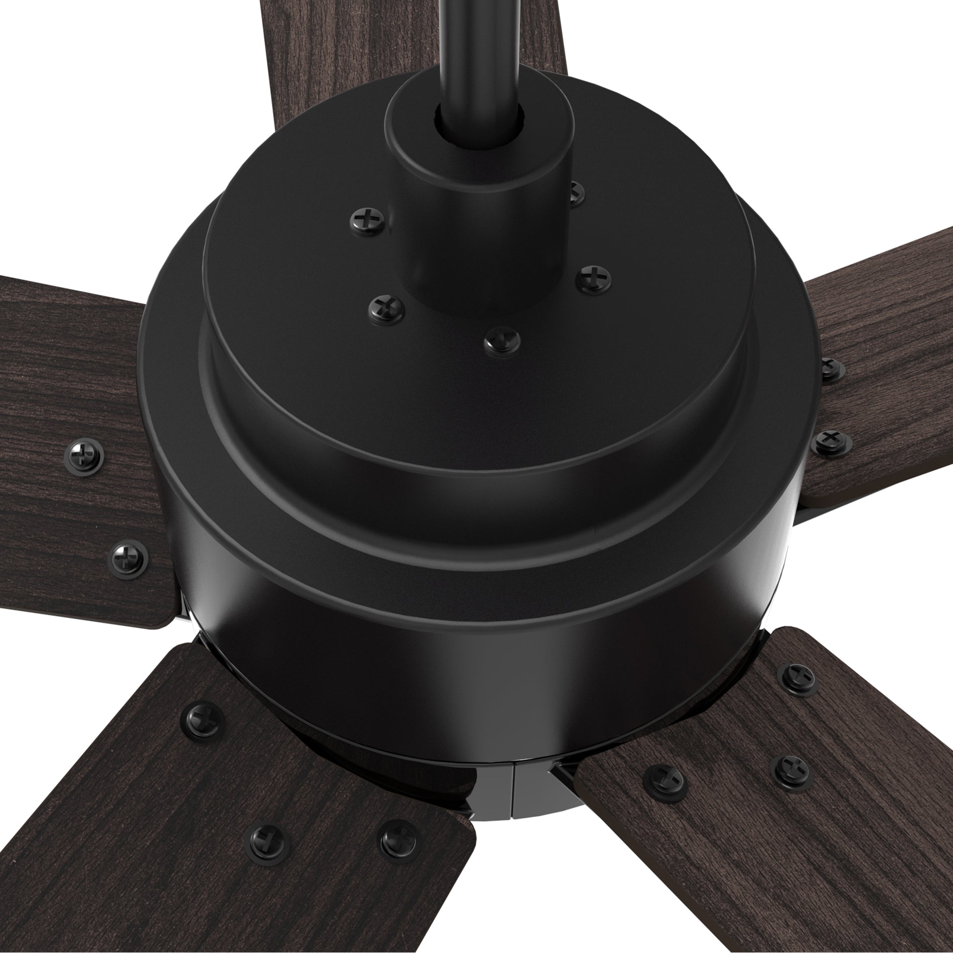 Carro ASCENDER 52 inch 5-Blade Smart Ceiling Fan with LED Light & Remote Control - Black/Dark Wood