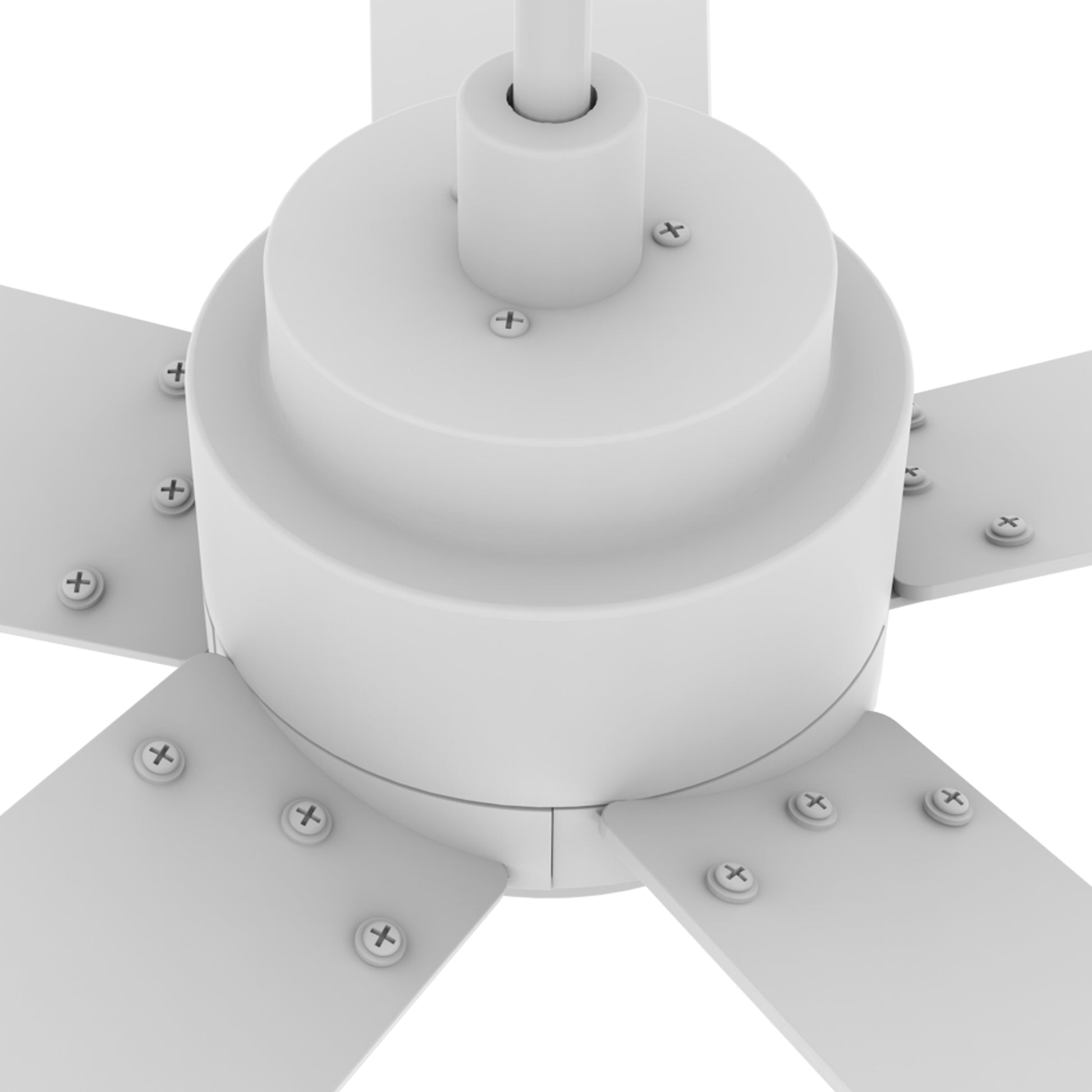 Carro ASCENDER 56 inch 5-Blade Flush Mount Smart Ceiling Fan with LED Light & Remote Control - White/White