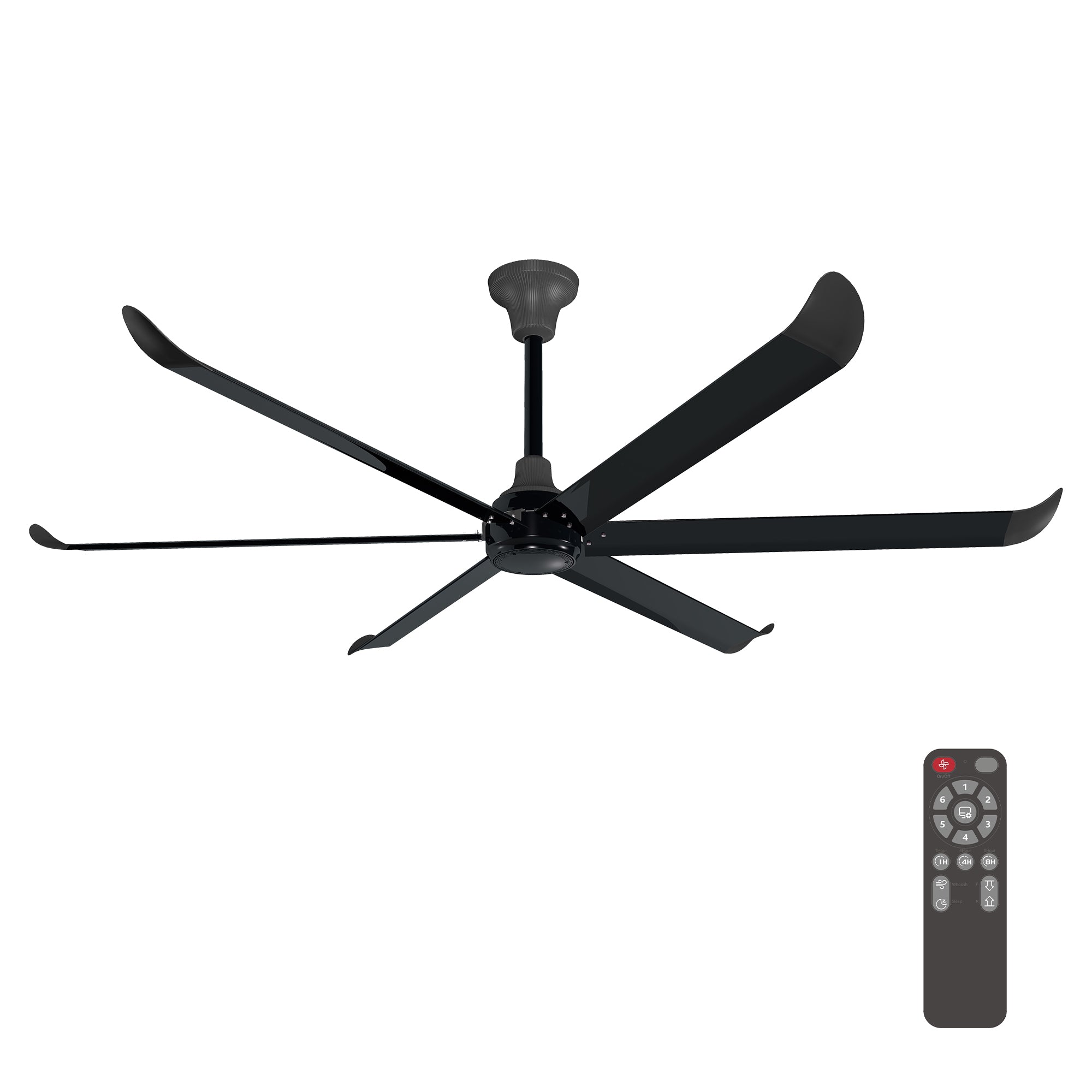 VINKA 60 inch 6-Blade No Light Ceiling Fan with Remote