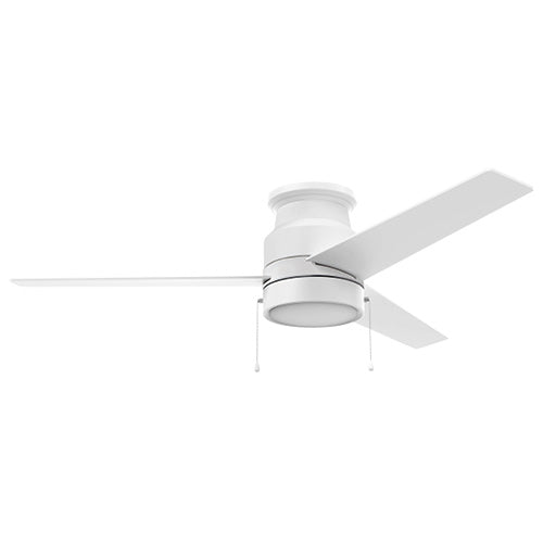 LAMONT 52 inch 3-Blade Flash Mount Ceiling Fan with LED Light & Pull Chain