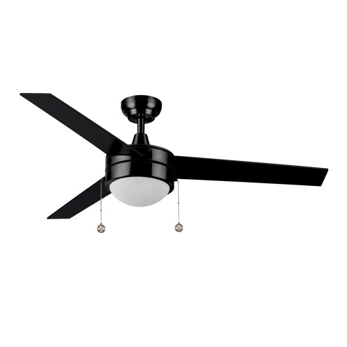 EVERETT 52 Inch 3-Blade Ceiling Fan with LED Light & Pull Chain