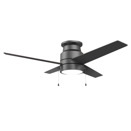 LAMONT 52 inch 4-Blade Flash Mount Ceiling Fan with LED Light & Pull Chain