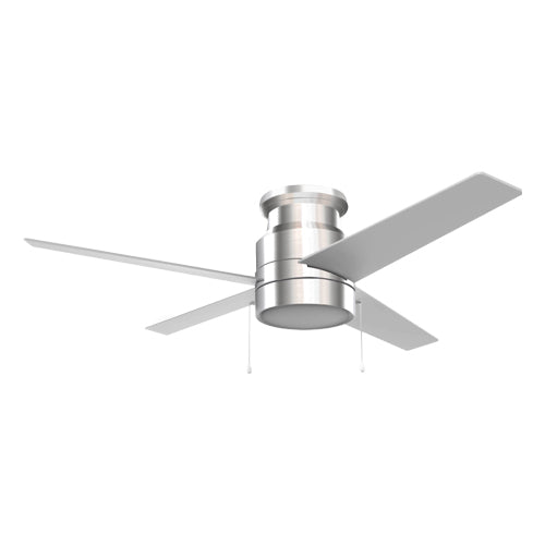 LAMONT 52 inch 4-Blade Flash Mount Ceiling Fan with LED Light & Pull Chain