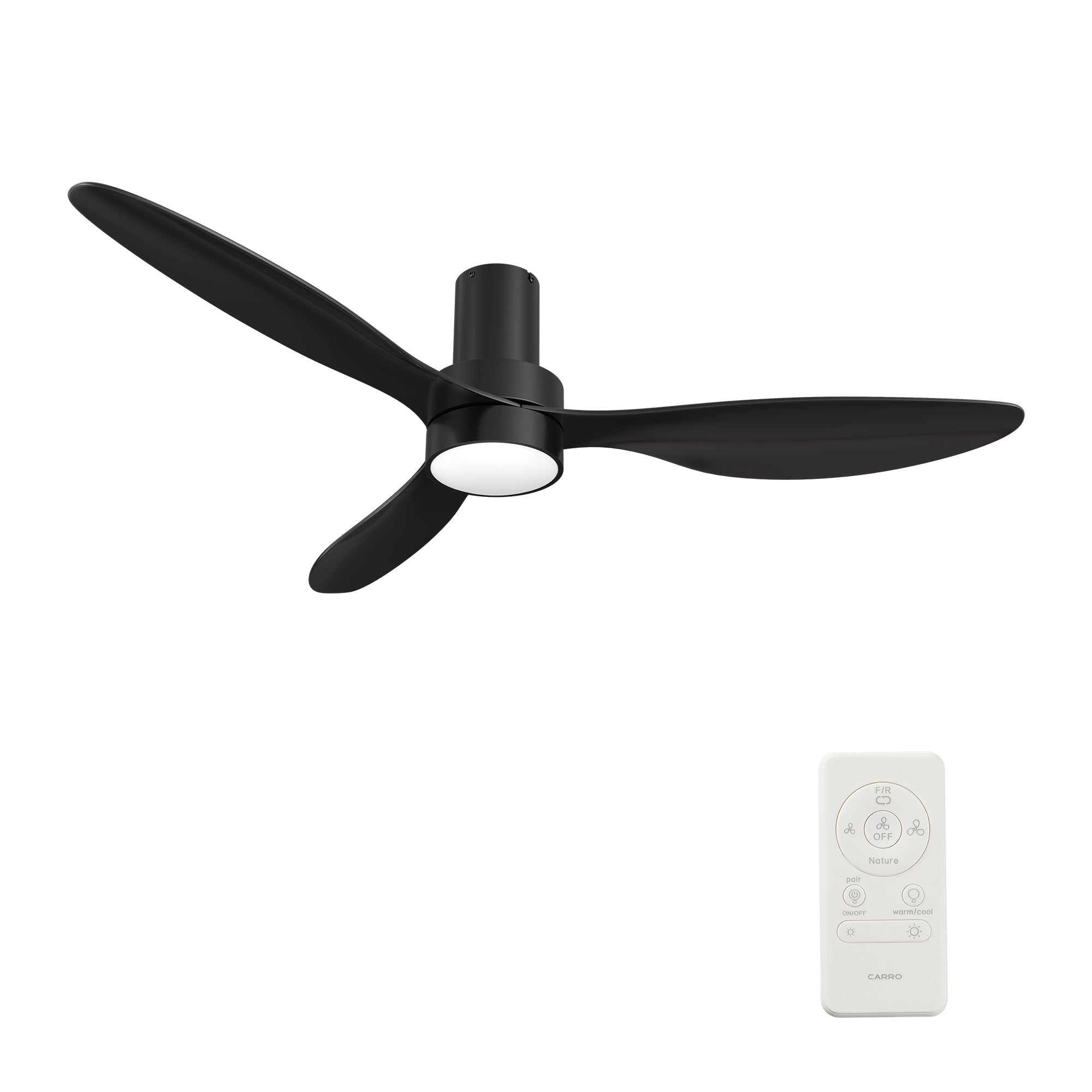 ZEPHYR 52 inch 3-Blade Ceiling Fan with LED Light & Remote