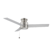ASCOTT 52 inch 3-Blade Flush Mount No Light Ceiling Fan with Pull Chain