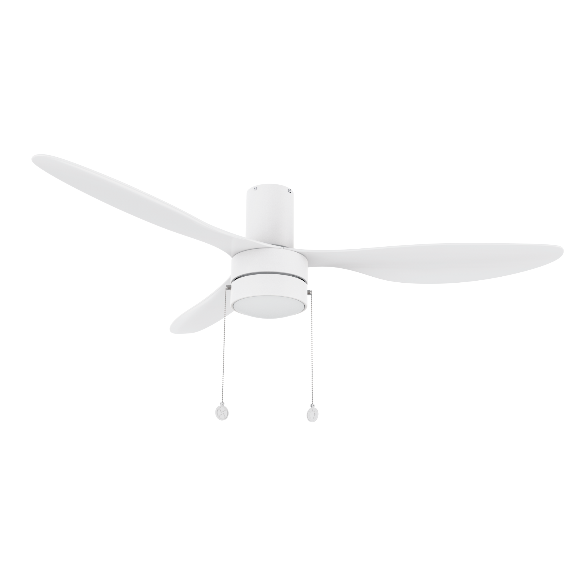 HAVEN 52 inch 3-Blade Flush Mount Ceiling Fan with Pull Chain
