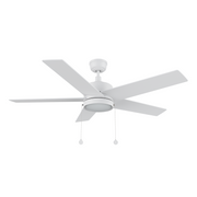 ASCOTT 52 inch 5-Blade Ceiling Fan with LED Light & Pull Chain