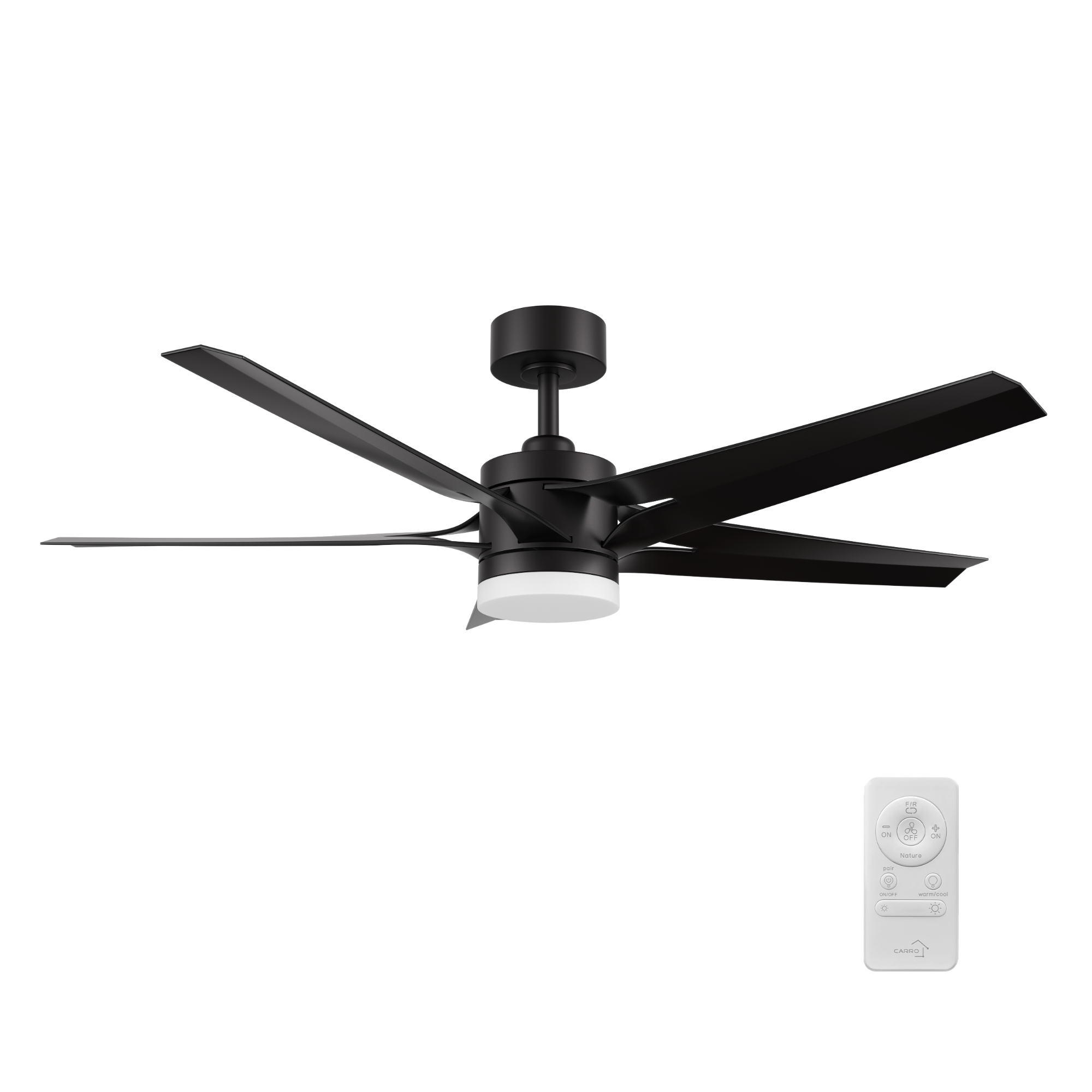 ONYX 52 inch 5-Blade Ceiling Fan with LED Light Kit & Remote