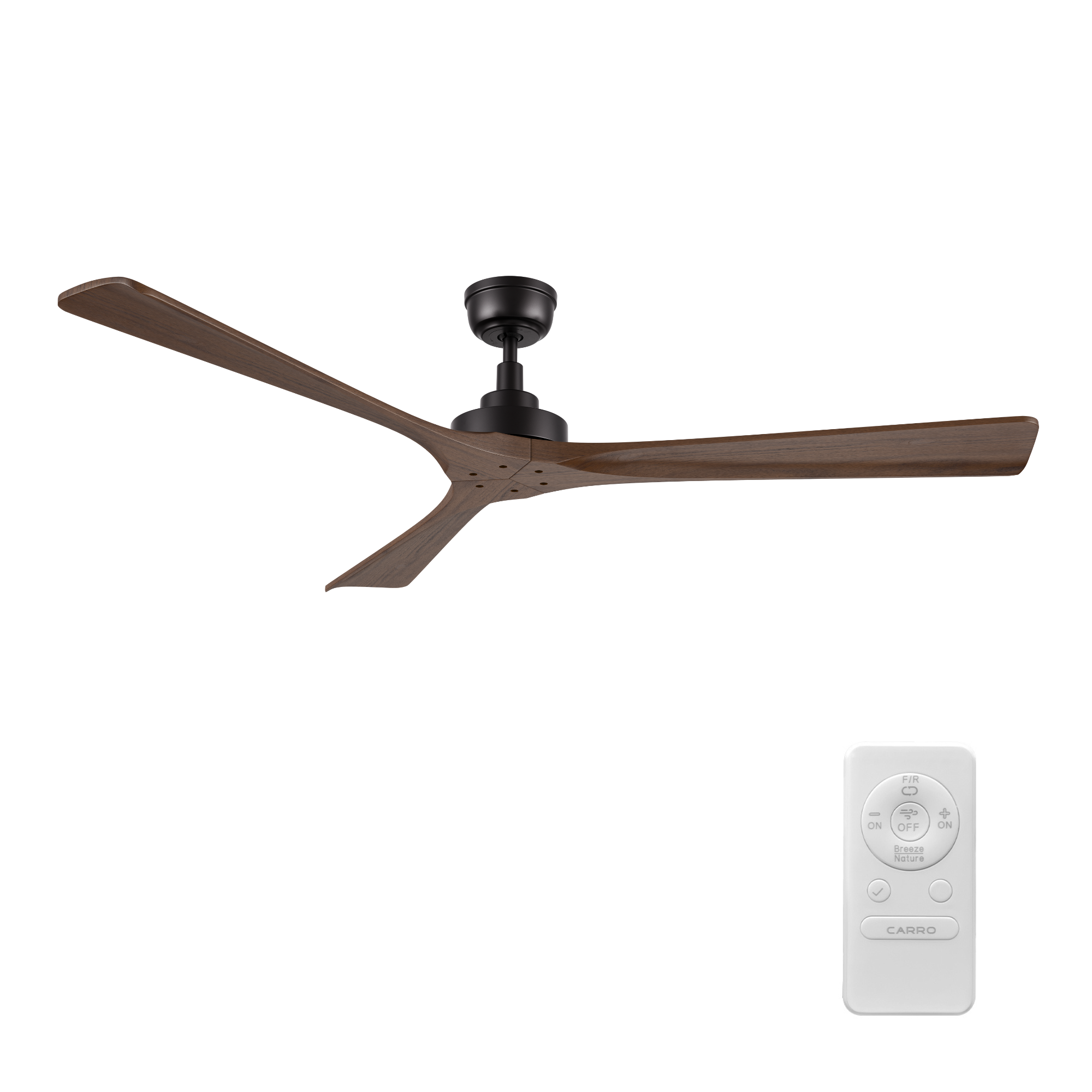 ATHENA 60 inch 3-Blade No Light Ceiling Fan with Remote